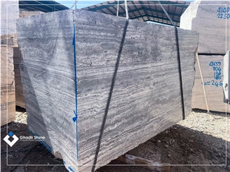 Iran Silver Travertine Blocks
