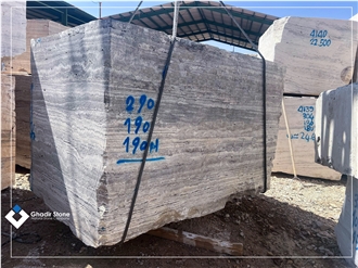 Iran Silver Travertine Blocks