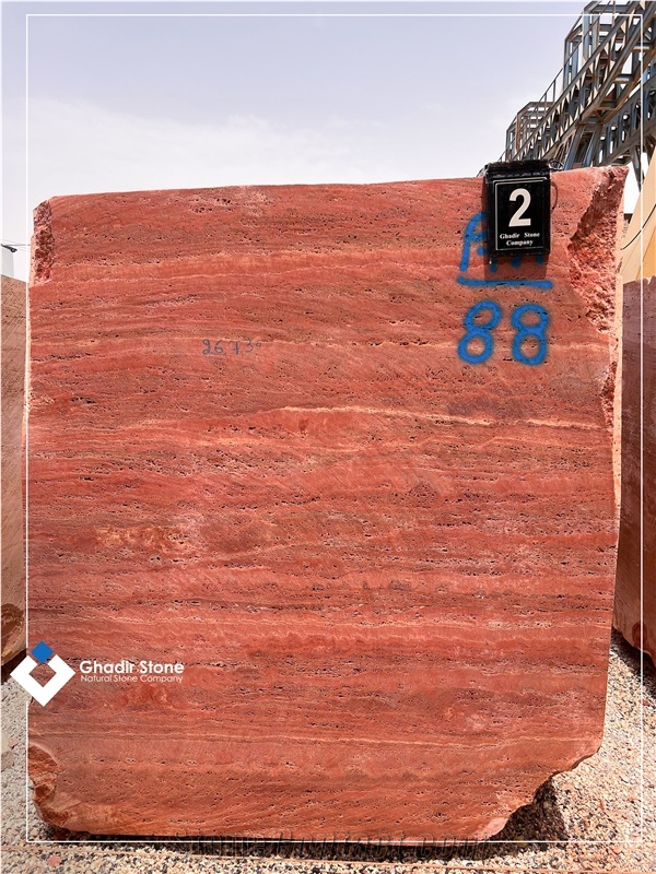 Red Travertine  Blocks