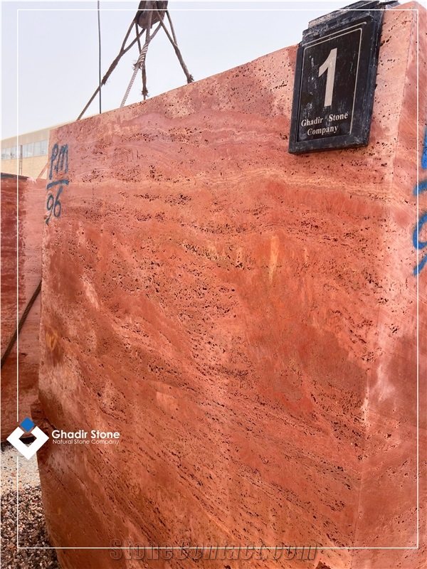 Red Travertine  Blocks