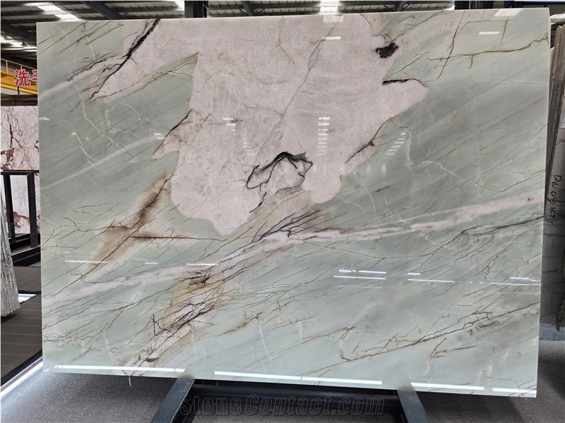 Beautiful Cristallo Tiffany Quartzite Slabs Tiles