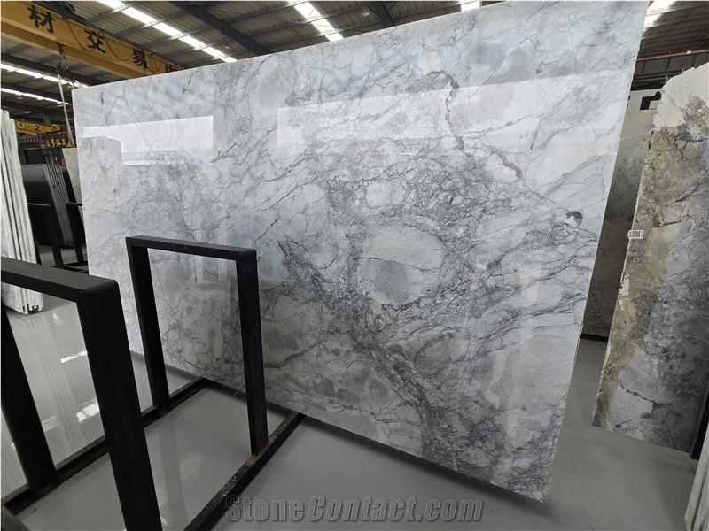 Brazil  Calacatta Grey Veins White Quartzite Slabs Tiles