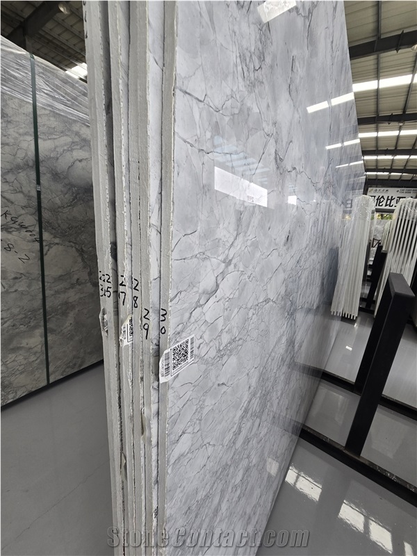 Brazil  Calacatta Grey Veins White Quartzite Slabs Tiles