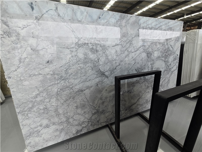 Brazil  Calacatta Grey Veins White Quartzite Slabs Tiles