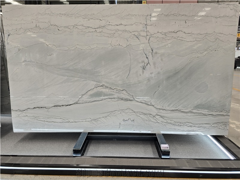 Brazil White Santorini Quartzite  Slabs