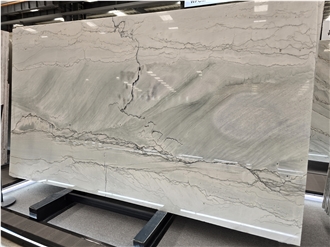 Brazil White Santorini Quartzite  Slabs
