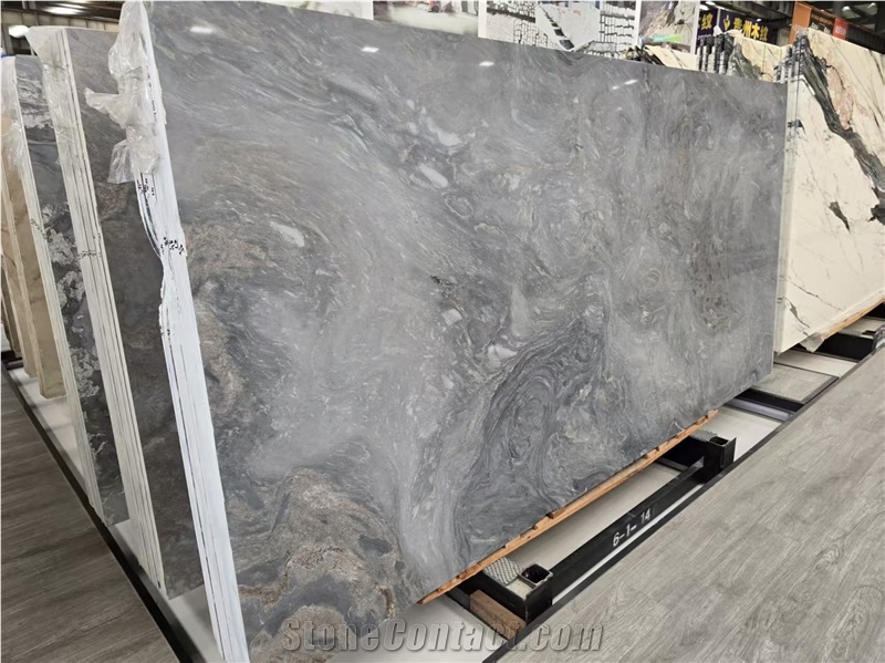 Italy Palissandro Chiaro Marble Slabs Cross Cutting