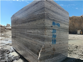 Marjan Silver Travertine Blocks