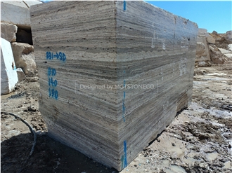 Marjan Silver Travertine Blocks
