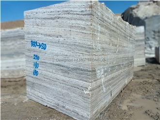 Marjan Silver Travertine Blocks