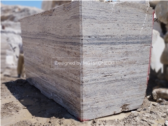 Silver Travertine Blocks