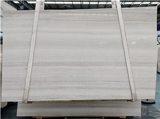 Super Premium White Wooden Marble 2.0Cm Full Slab  Pattern