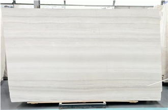 Super Premium White Wooden Marble 2.0Cm Full Slab  Pattern