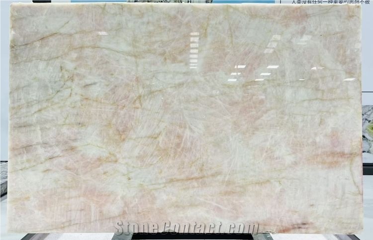 Cristallo Scarlet Pink Crystal Quartzite Stone Slab Tiles