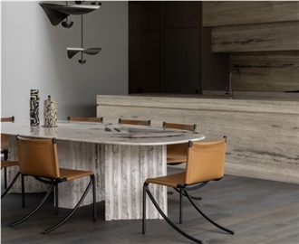 Italy Lane Crawford Travertine Stone Slab Tiles