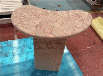 Roaslia Pink Marble Side Table Stone Living Room Design Roaslia Pink Marble Side Table Stone Living Room Design