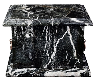 Black Zebra Marble Cremation Urns