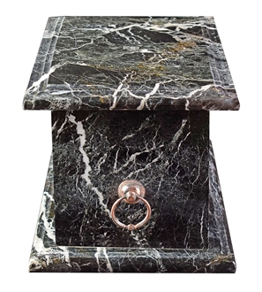 Black Zebra Marble Cremation Urns