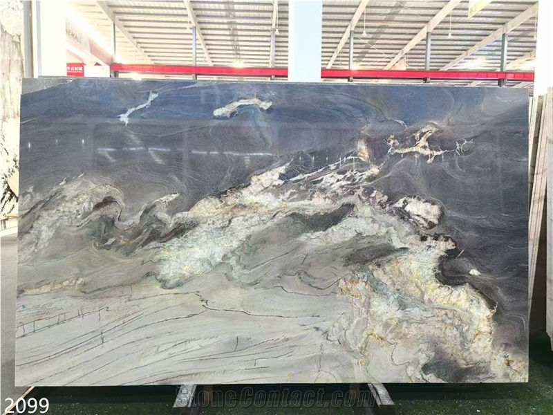 Aquarella Quartzite Slabs Aqua Royal Purple Stone Wall Use