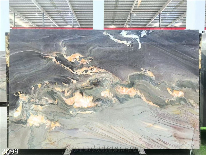 Aquarella Quartzite Slabs Aqua Royal Purple Stone Wall Use