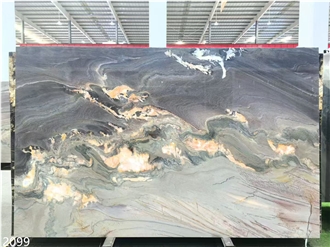 Aquarella Quartzite Slabs Aqua Royal Purple Stone Wall Use