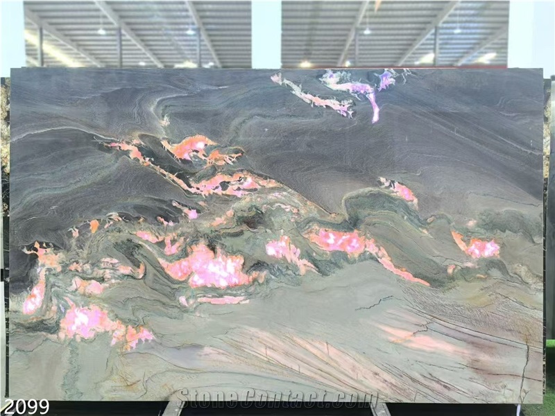 Aquarella Quartzite Slabs Aqua Royal Purple Stone Wall Use