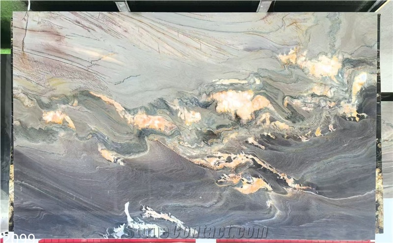 Aquarella Quartzite Slabs Aqua Royal Purple Stone Wall Use