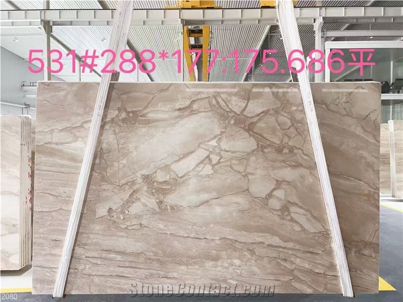 Daino Reale Marble Slabs Breccia Sarda Olympia Beige Stone