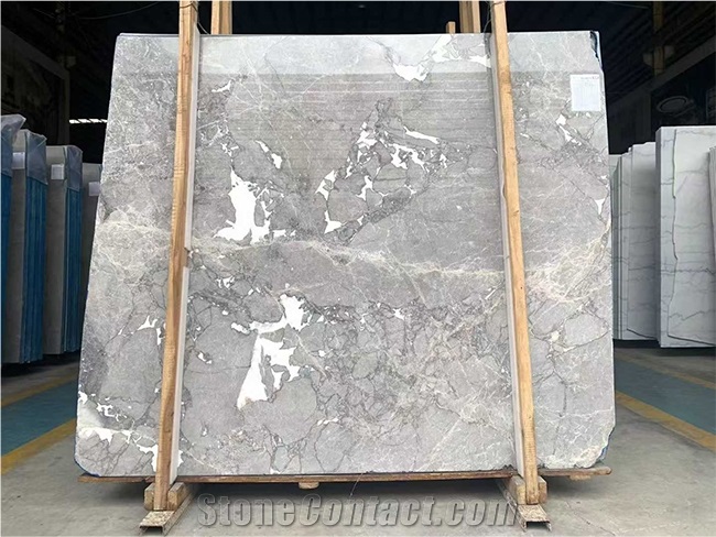 Athena Gray Marble Slabs Polished