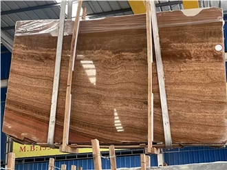 Chinese Natural Wooden Yellow Marble Tiles