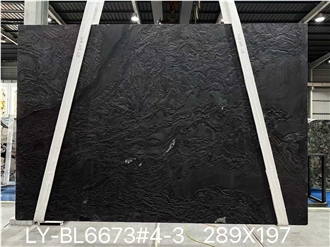 Leathered Double Black Quartzite Slabs