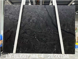 Leathered Double Black Quartzite Slabs