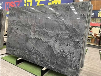 Leathered Double Black Quartzite Slabs