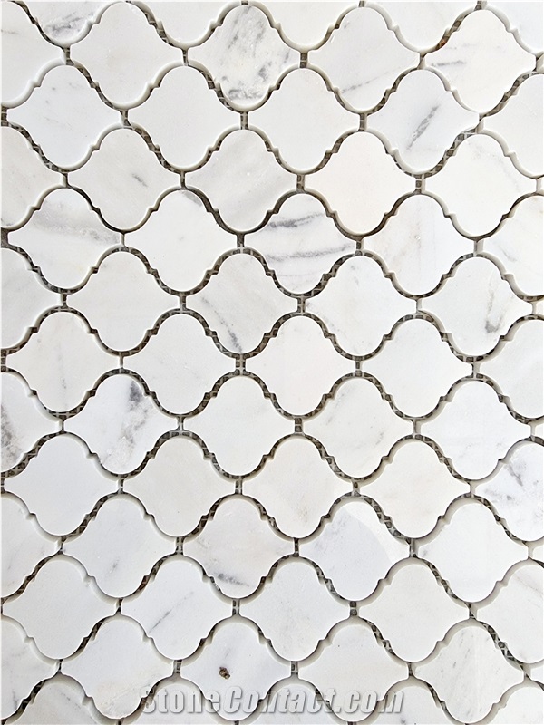 White Marble Lantern Mosaic Tiles