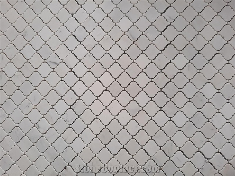 White Marble Lantern Mosaic Tiles