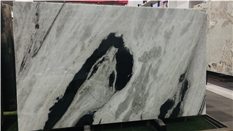 DMD Brazilian Polished Panda White Marble Slabs Collection