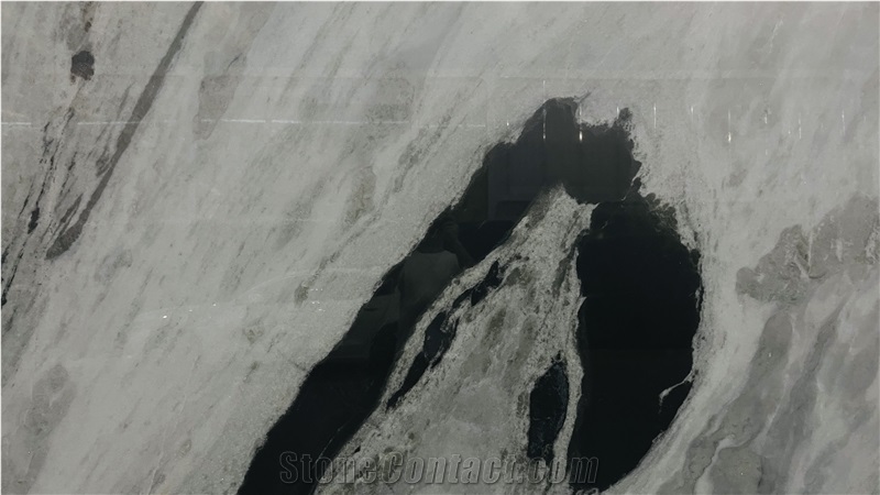 DMD Brazilian Polished Panda White Marble Slabs Collection