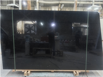 China Black Marble Slabs With Golden Spots Polished Slabs