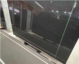 China Black Marble Slabs With Golden Spots Polished Slabs