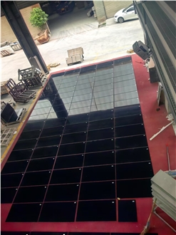 China Black Marble Slabs With Golden Spots Polished Slabs