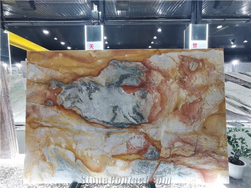 Backlit Natural Crystallo White Quartzite Slabs