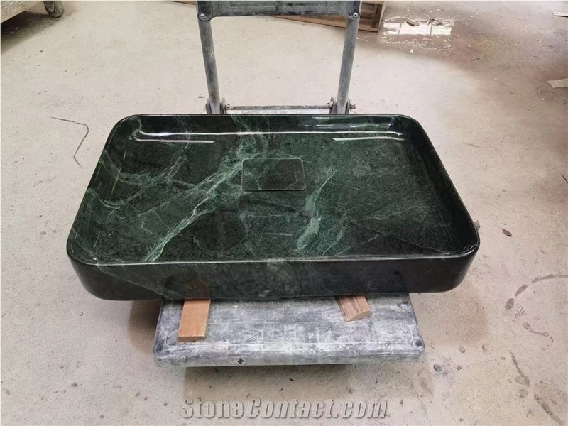 Carved Solid Bianco Carrara Marble Counter Wash Basin For Bathroom