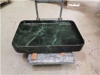 Carved Solid Bianco Carrara Marble Counter Wash Basin For Bathroom