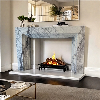 Modern Design Lilac Fireplace Mantel
