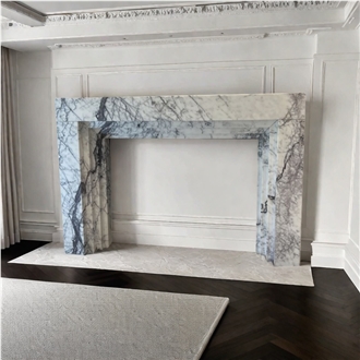 Modern Design Lilac Fireplace Mantel