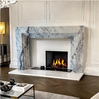 Modern Design Lilac Fireplace Mantel