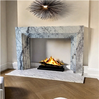Modern Design Lilac Fireplace Mantel