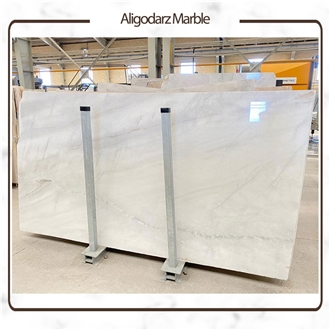 Aligodarz White Scatto Marble Slabs