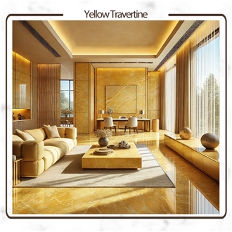Azarshahr Yellow Travertine Slabs