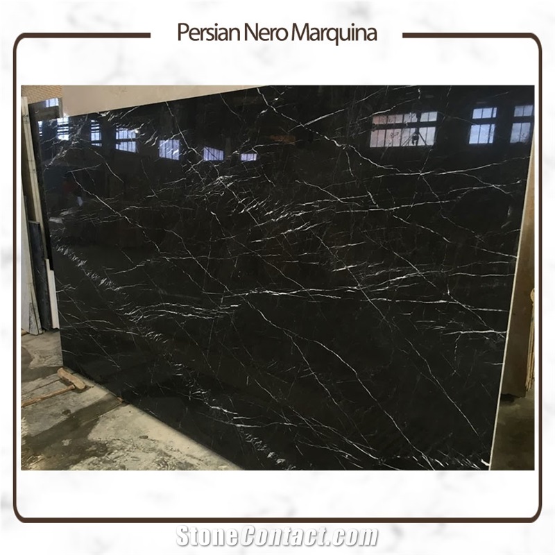 Persian Nero Marquina Marble Slabs
